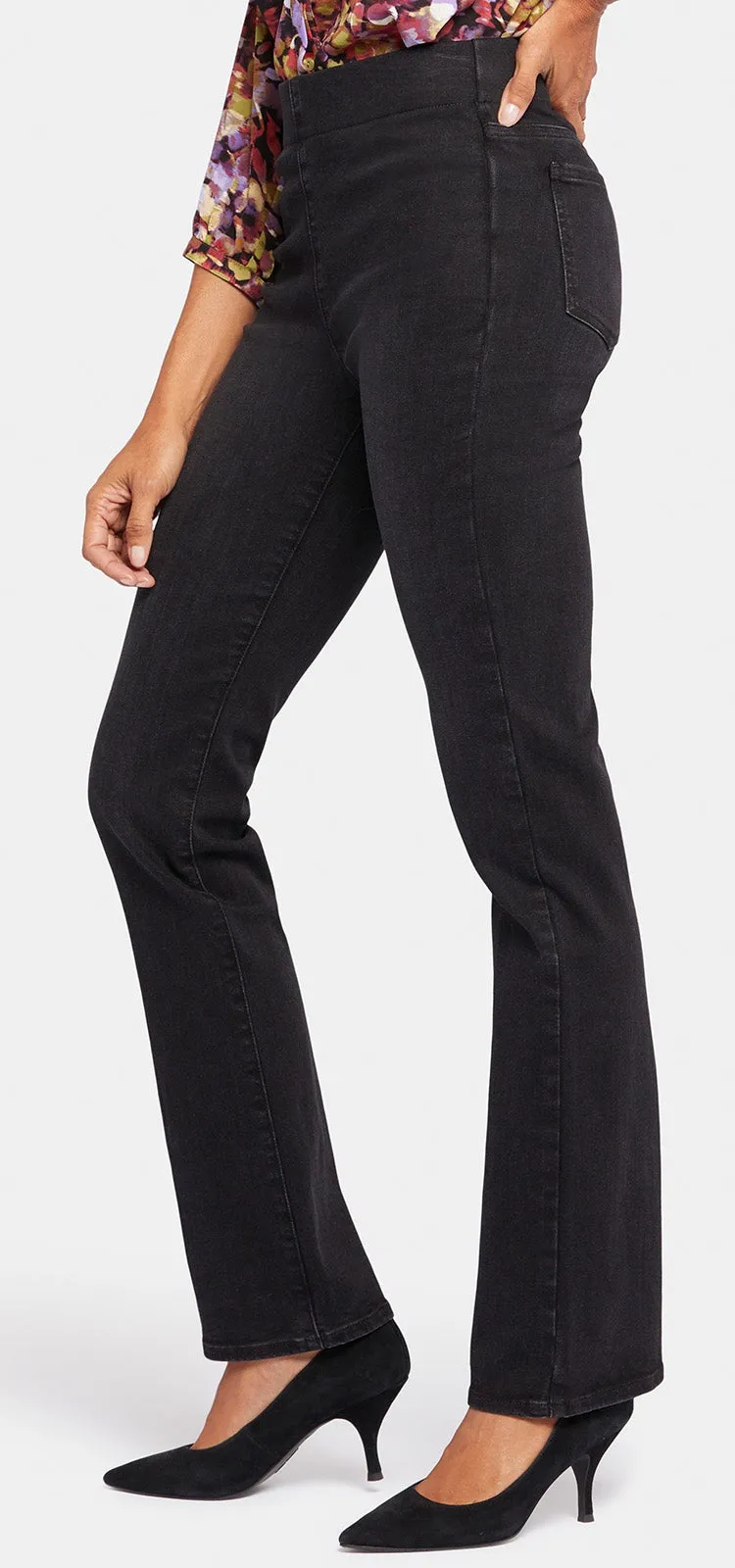 Marilyn Straight Pull-On Jeans Donkergrijs SpanSpring™ Denim | Legend