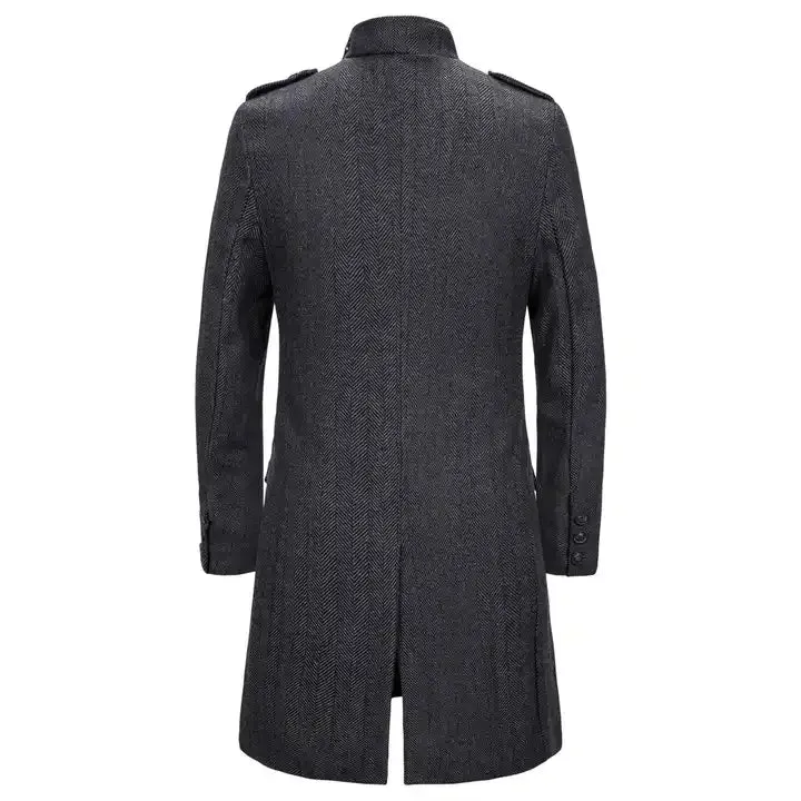 Men's Double Breasted Trench Coat Slim Fit Formal Jacket Double Breast Coat Men | YF18 1812