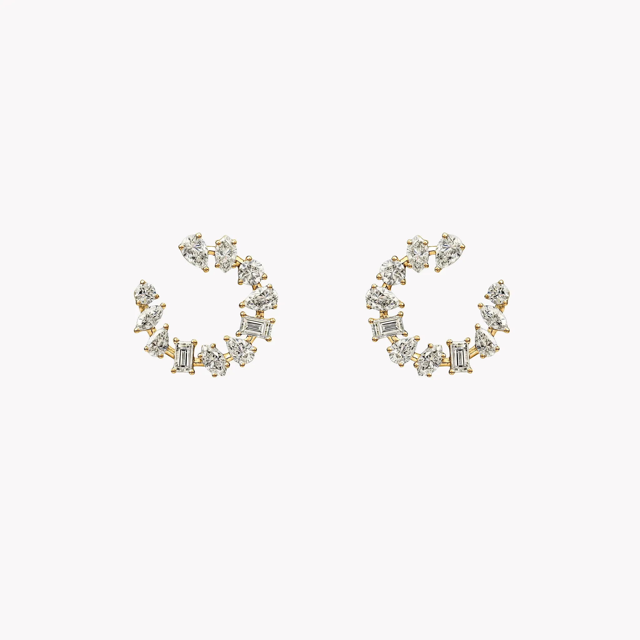 Mini Multi-Shape Open Hoop Earrings