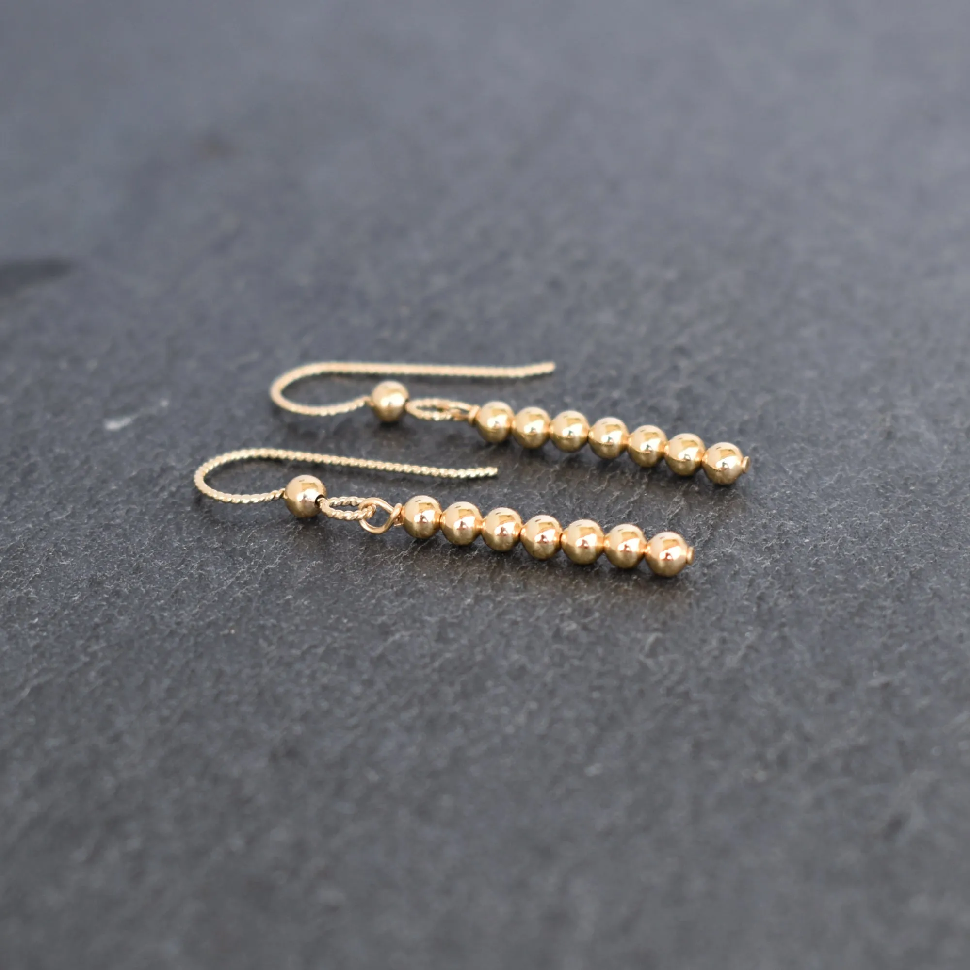 Modern Accent Beaded Stick Earrings