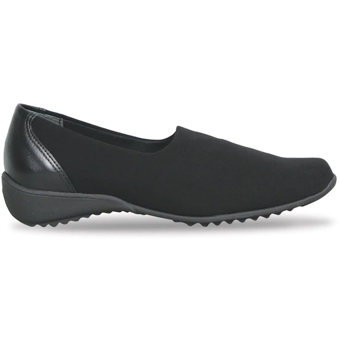 Munro Traveler Black Slip-on Stretch Fabric Shoes