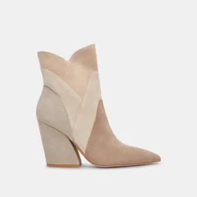 NEENA BOOTIES TAUPE MULTI SUEDE - re:vita