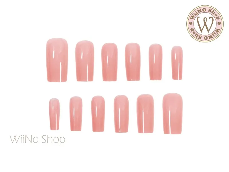 Nude Color Square Medium Full Cover Extension Nail Tips