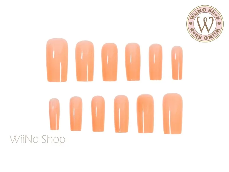 Nude Color Square Medium Full Cover Extension Nail Tips