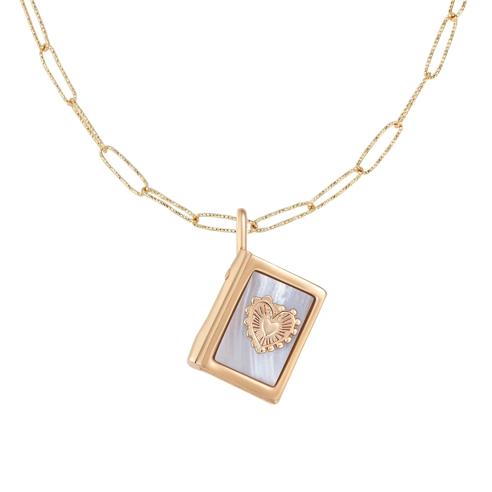 (Online Exclusive) Blue Lace Agate Gold Necklace - The Story Book