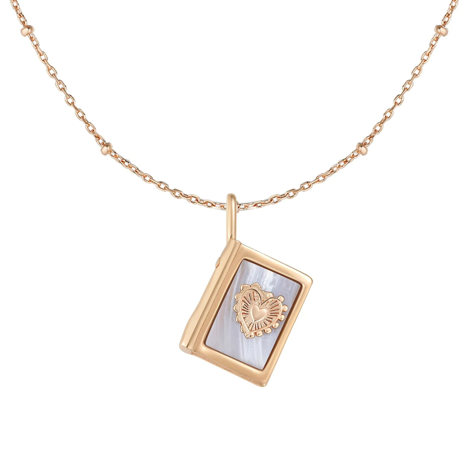 (Online Exclusive) Blue Lace Agate Gold Necklace - The Story Book