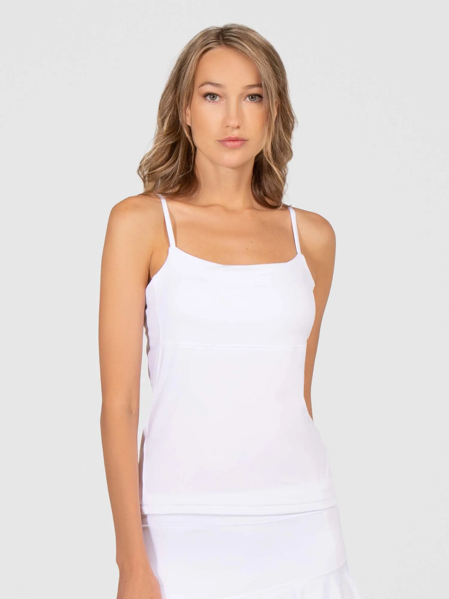 Pearl Adjustable Strap Tank - White