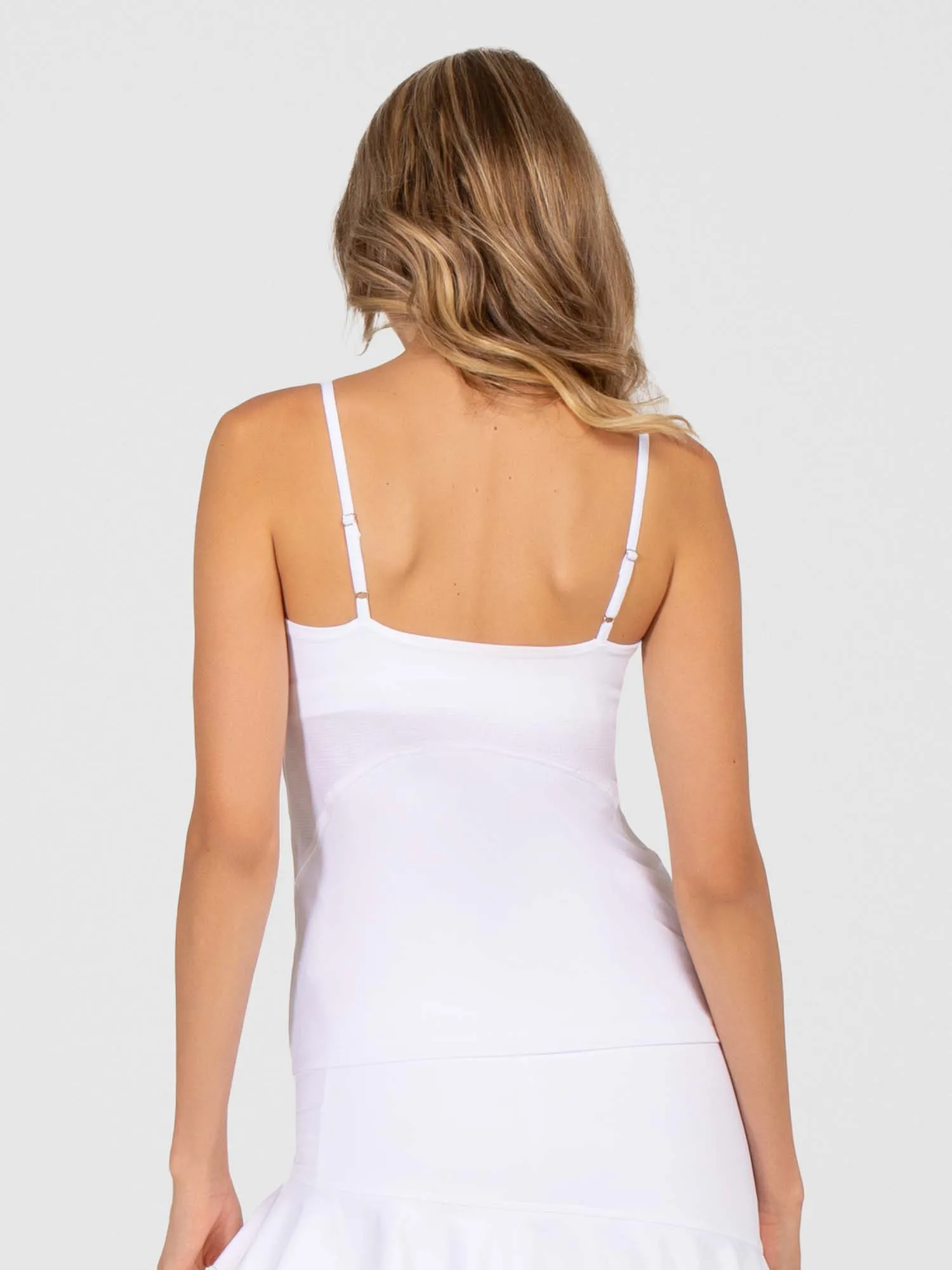 Pearl Adjustable Strap Tank - White