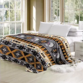 Queen Southwest velvet LUXURY flannel BLANKET