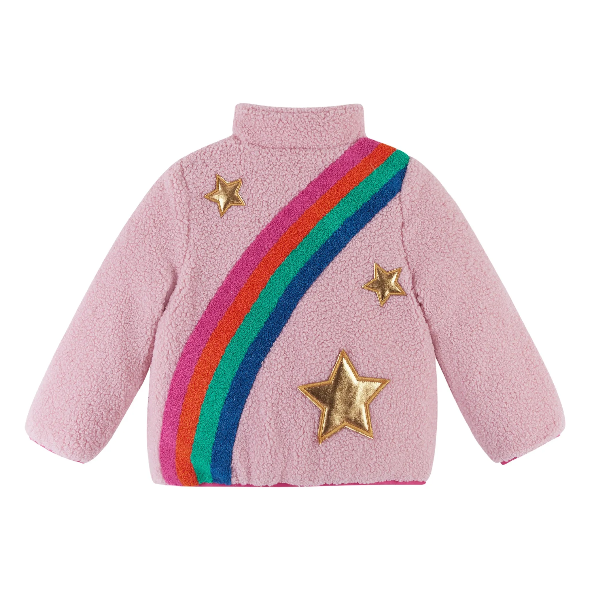 Rainbow Star Reversible Sherpa Bomber