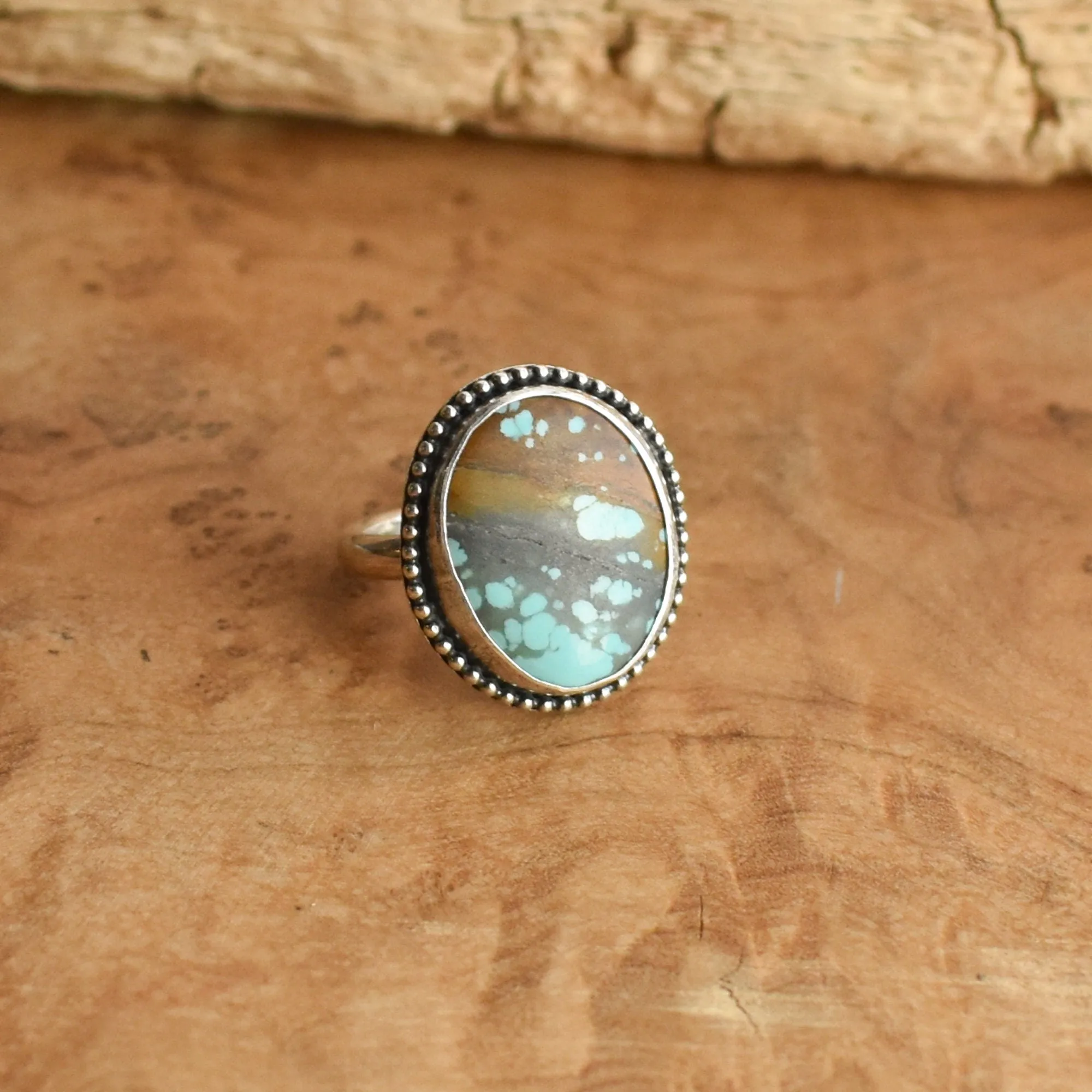 Ready to Ship - Pilot Mountain Turquoise - Turquoise Ring - Silversmith Ring