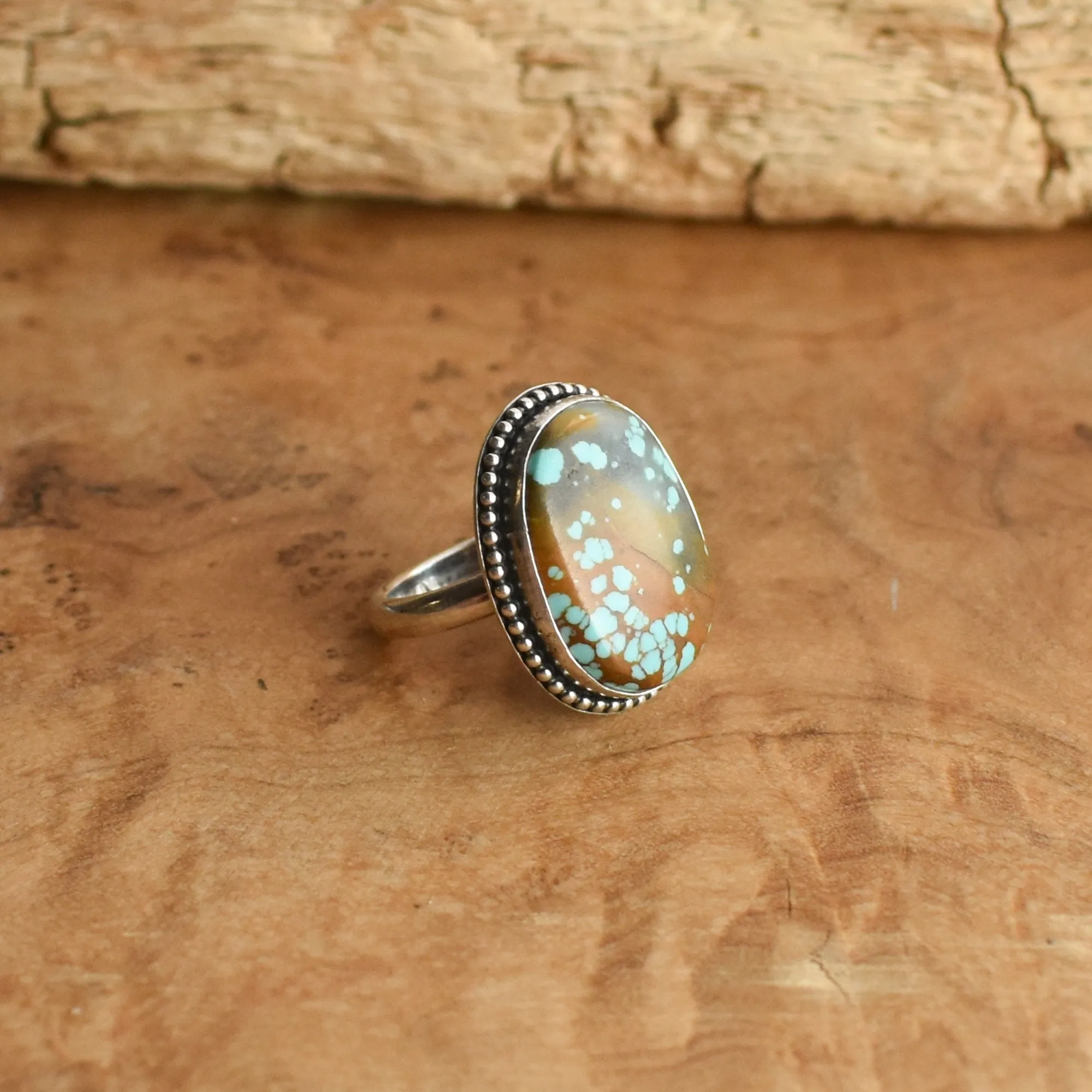 Ready to Ship - Pilot Mountain Turquoise - Turquoise Ring - Silversmith Ring