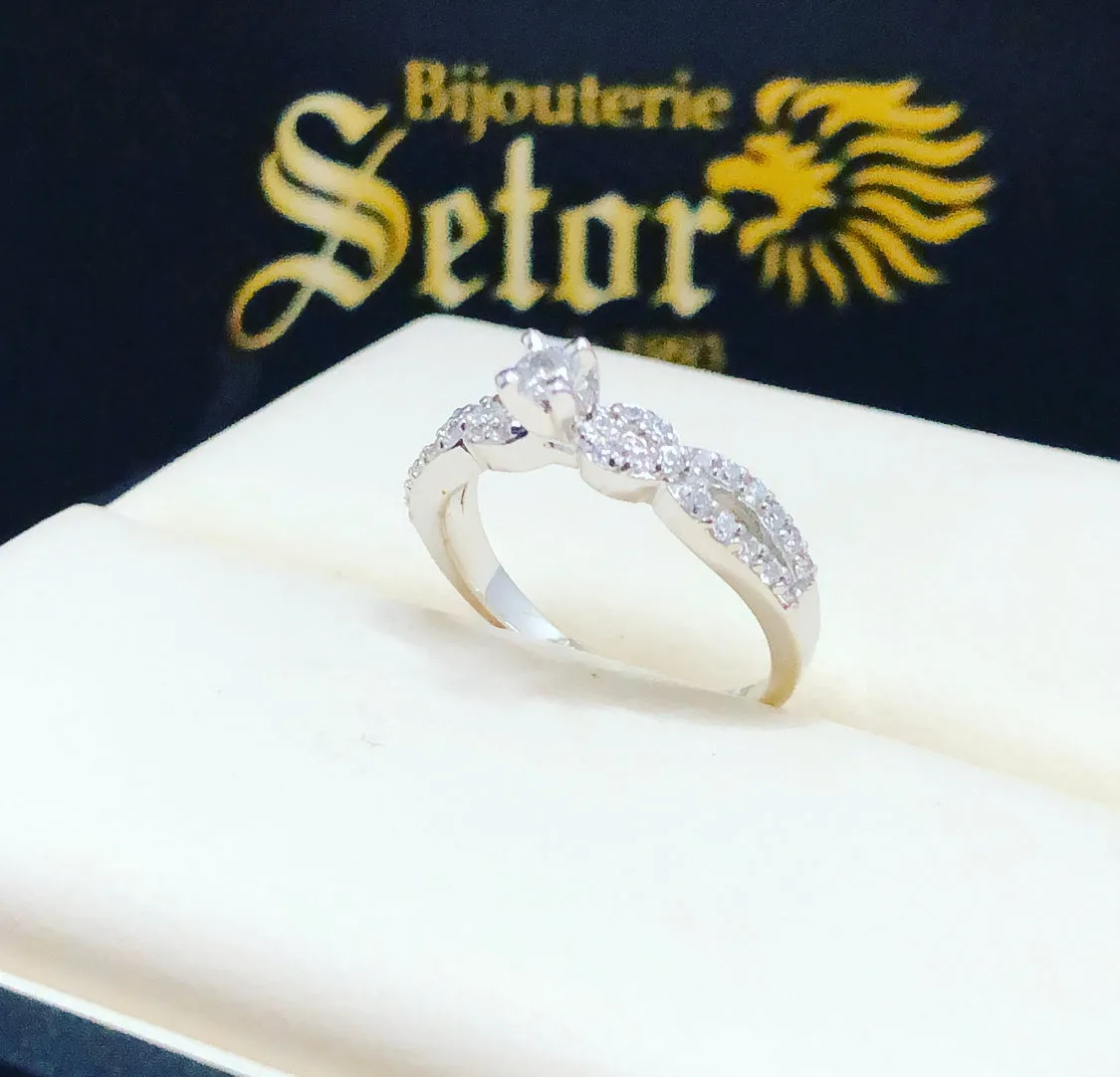 Sally 14k white gold ring ZER23