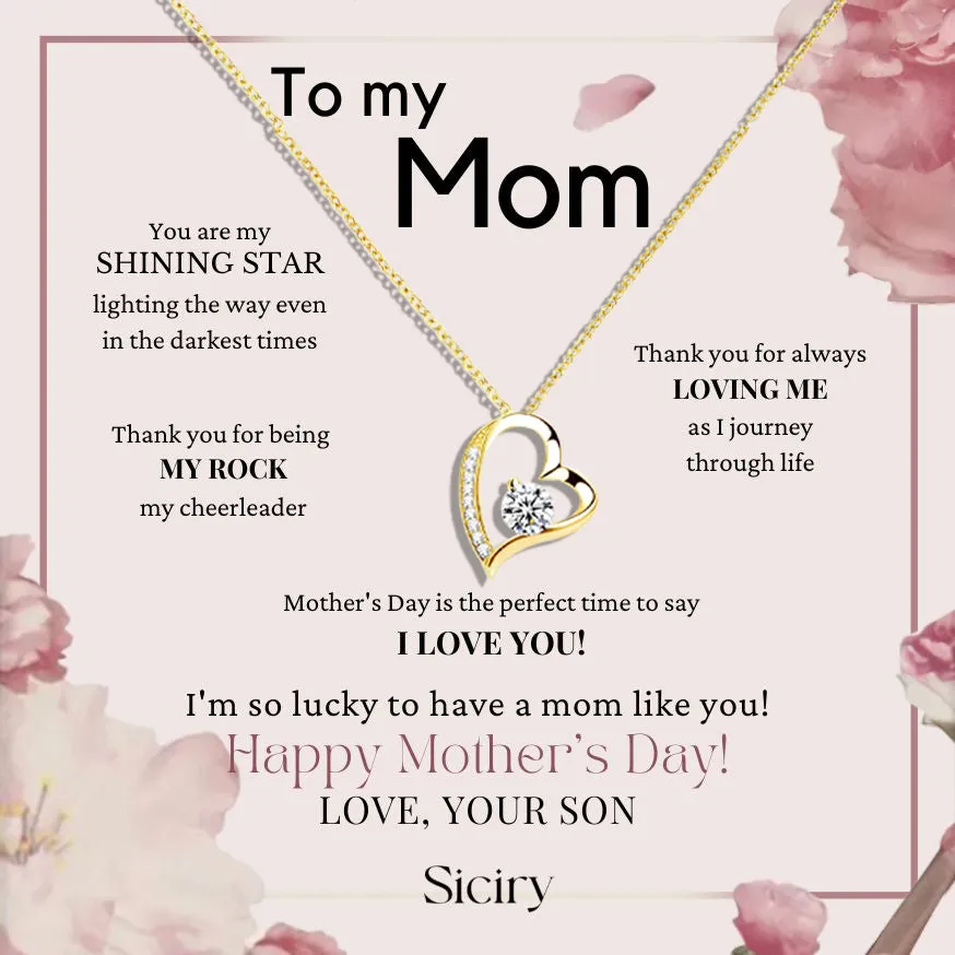 Siciry Mother‘s Day-Diamond Heart Necklace