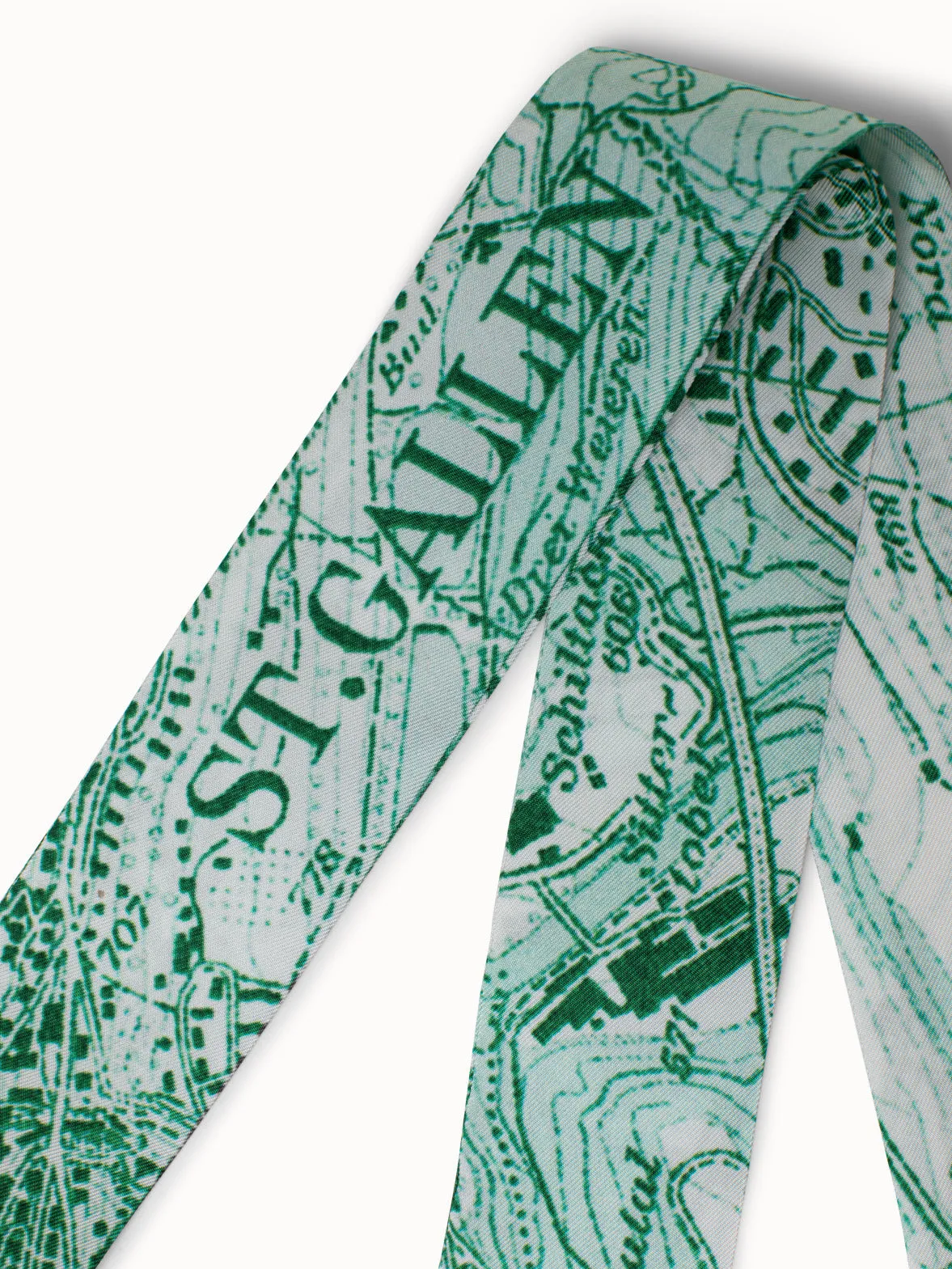 Silk Twill St.Gallen Map Print Twilly