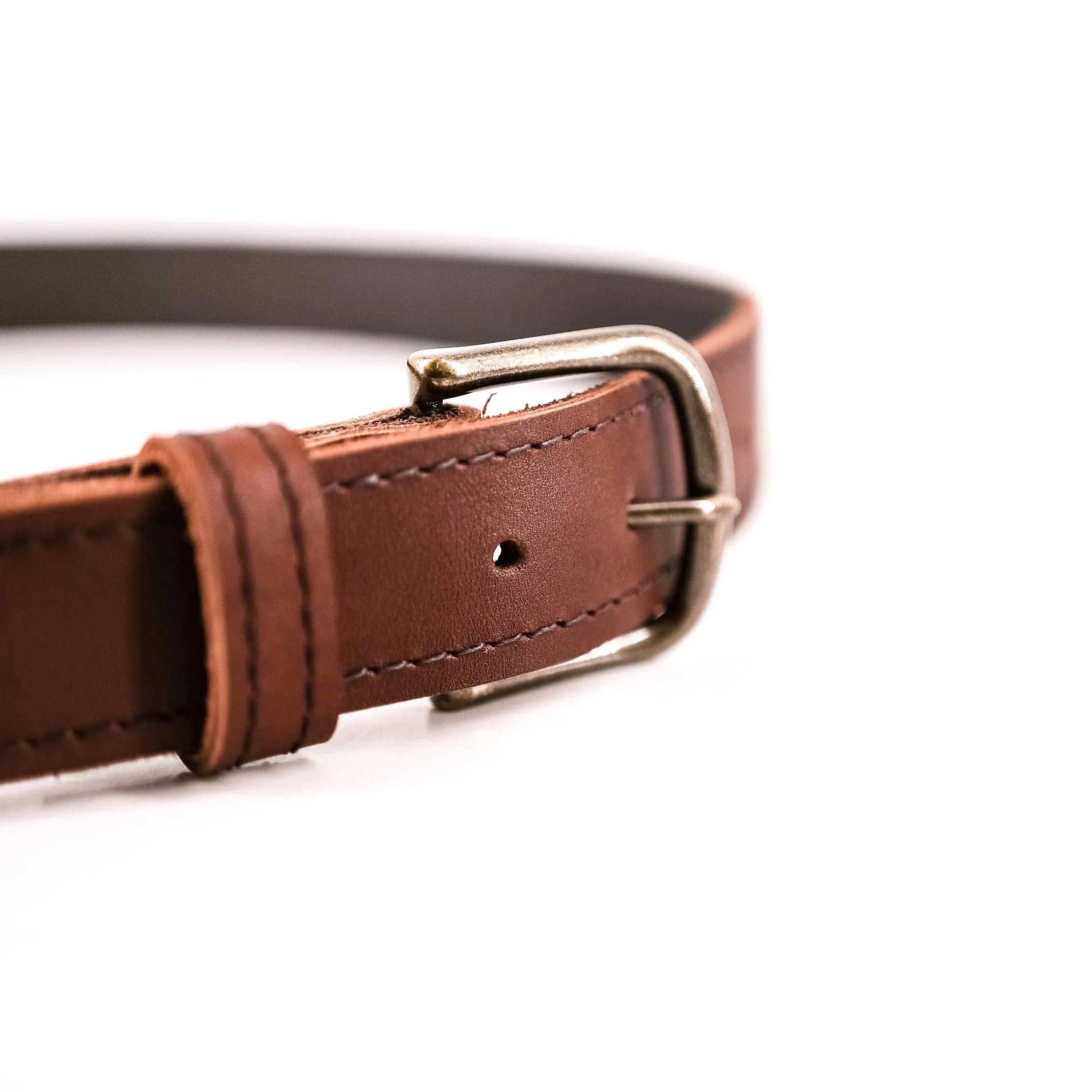 Smooth Redwood Leather Belt