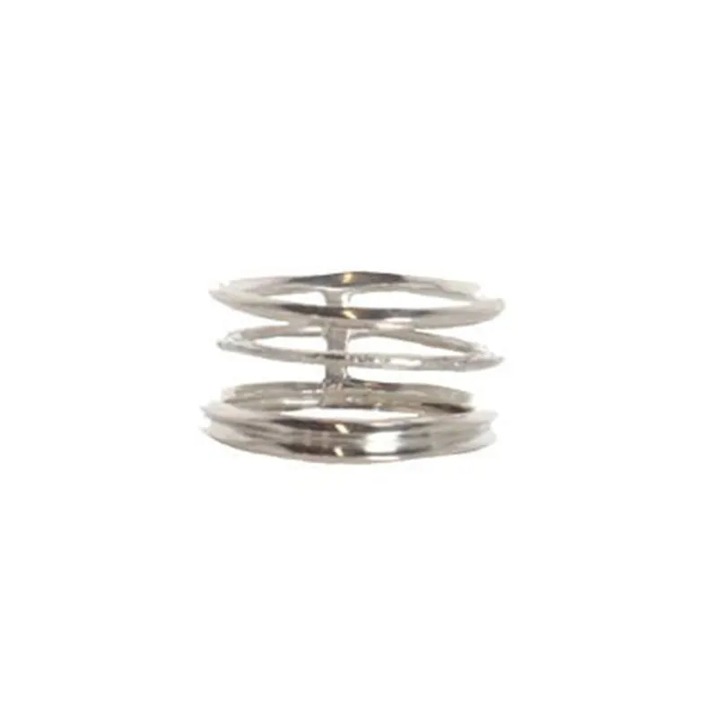 Spine Stack Ring, Silver