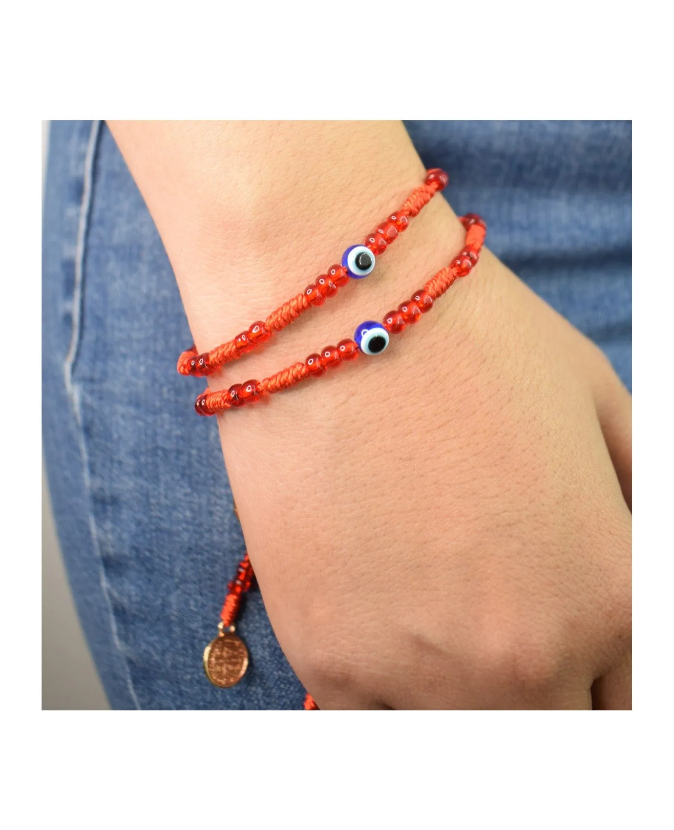 St. Benedict And Evil Eye Protection Bracelet