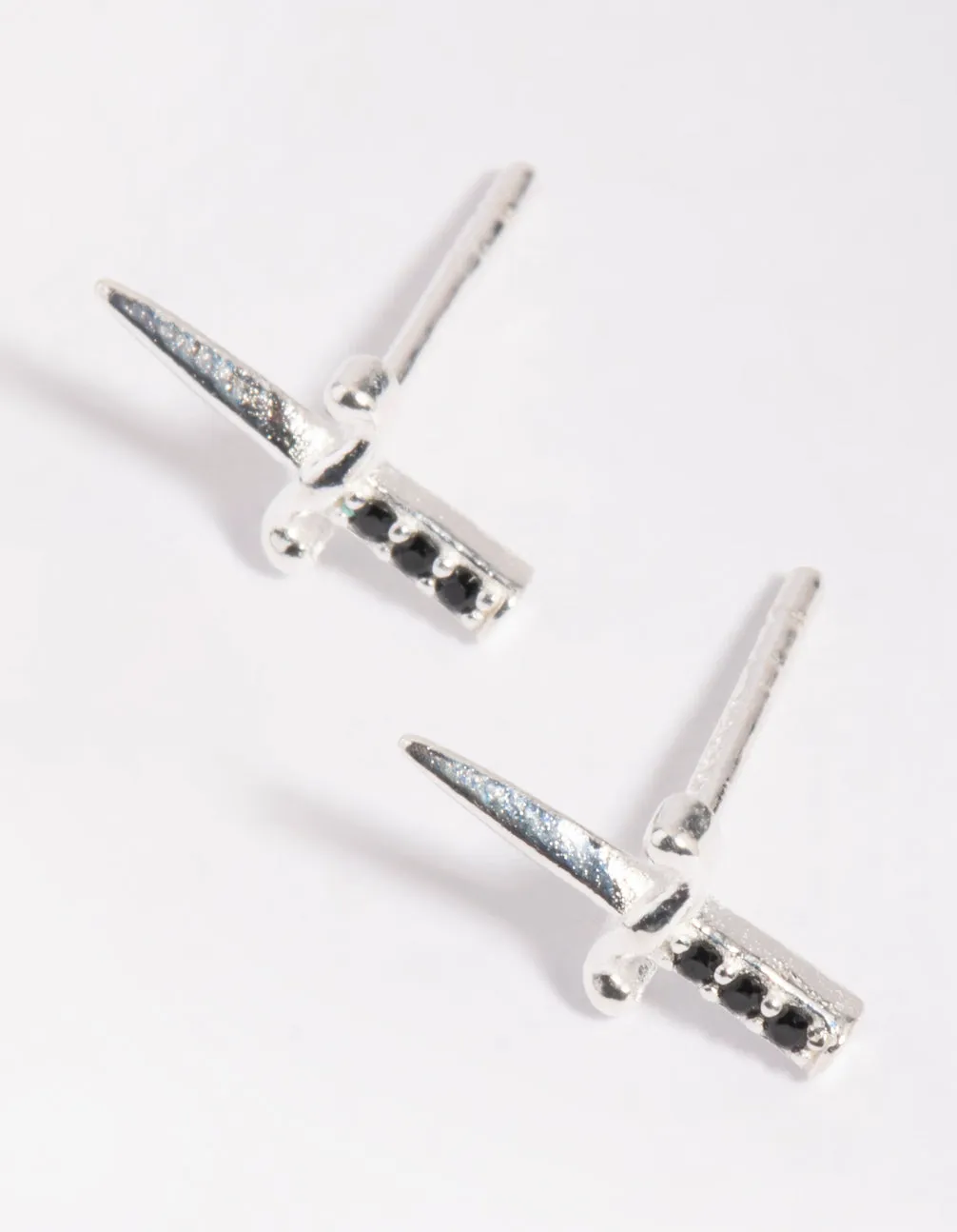 Sterling SIlver Dagger Stud Earrings