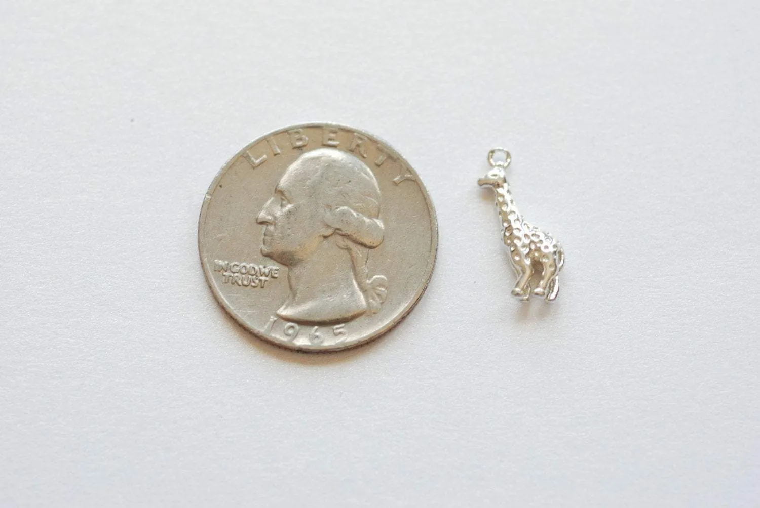 Sterling Silver Wholesale Giraffe Charm - 925 silver, Africa safari giraffe animal charm pendant, Silver Giraffe Beads VermeilSupplies,205