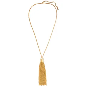 Tassel Pendant Necklace, Gold