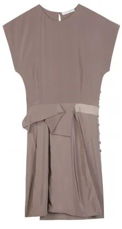 Taupe Drape Dress