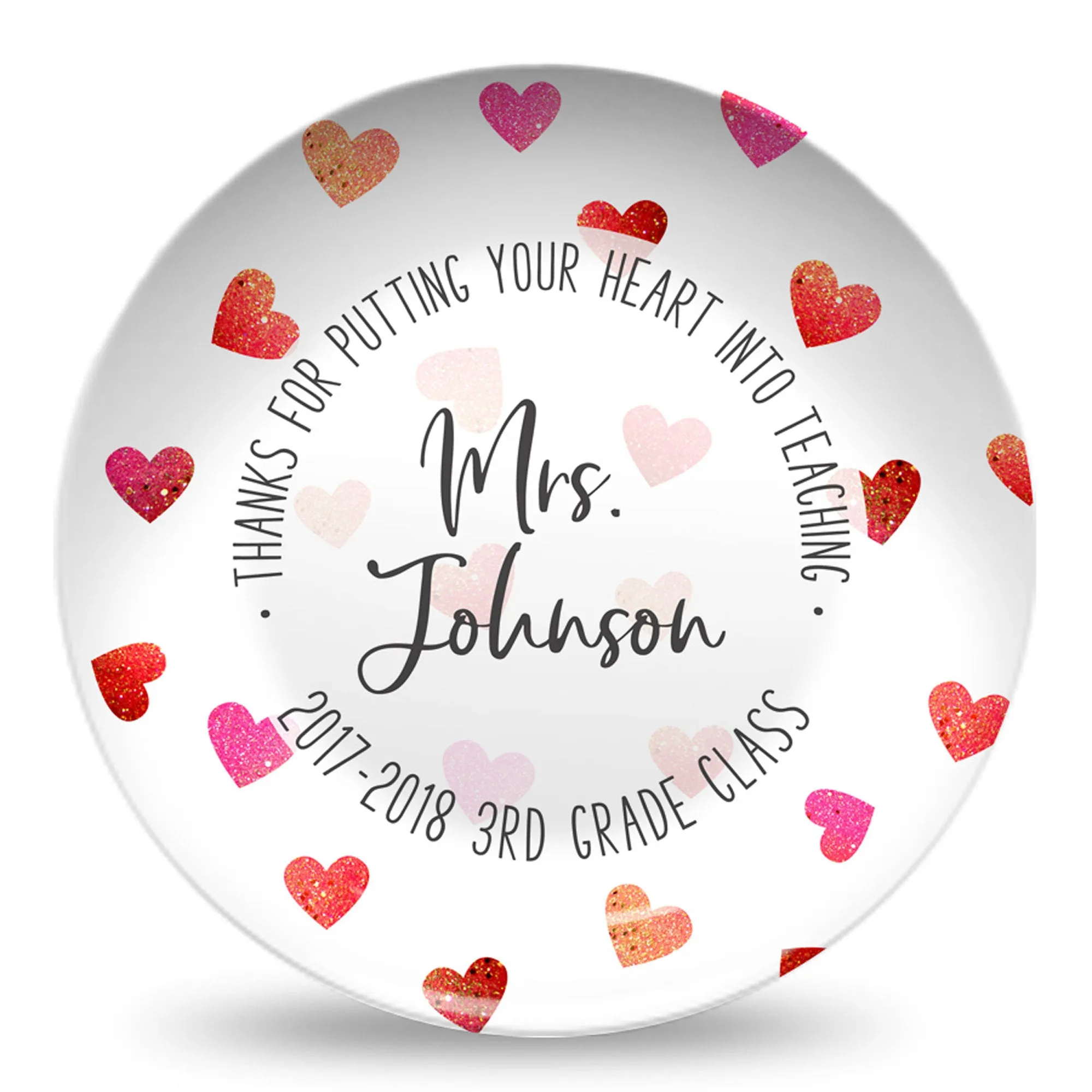 Teacher Appreciation Personalized Plates