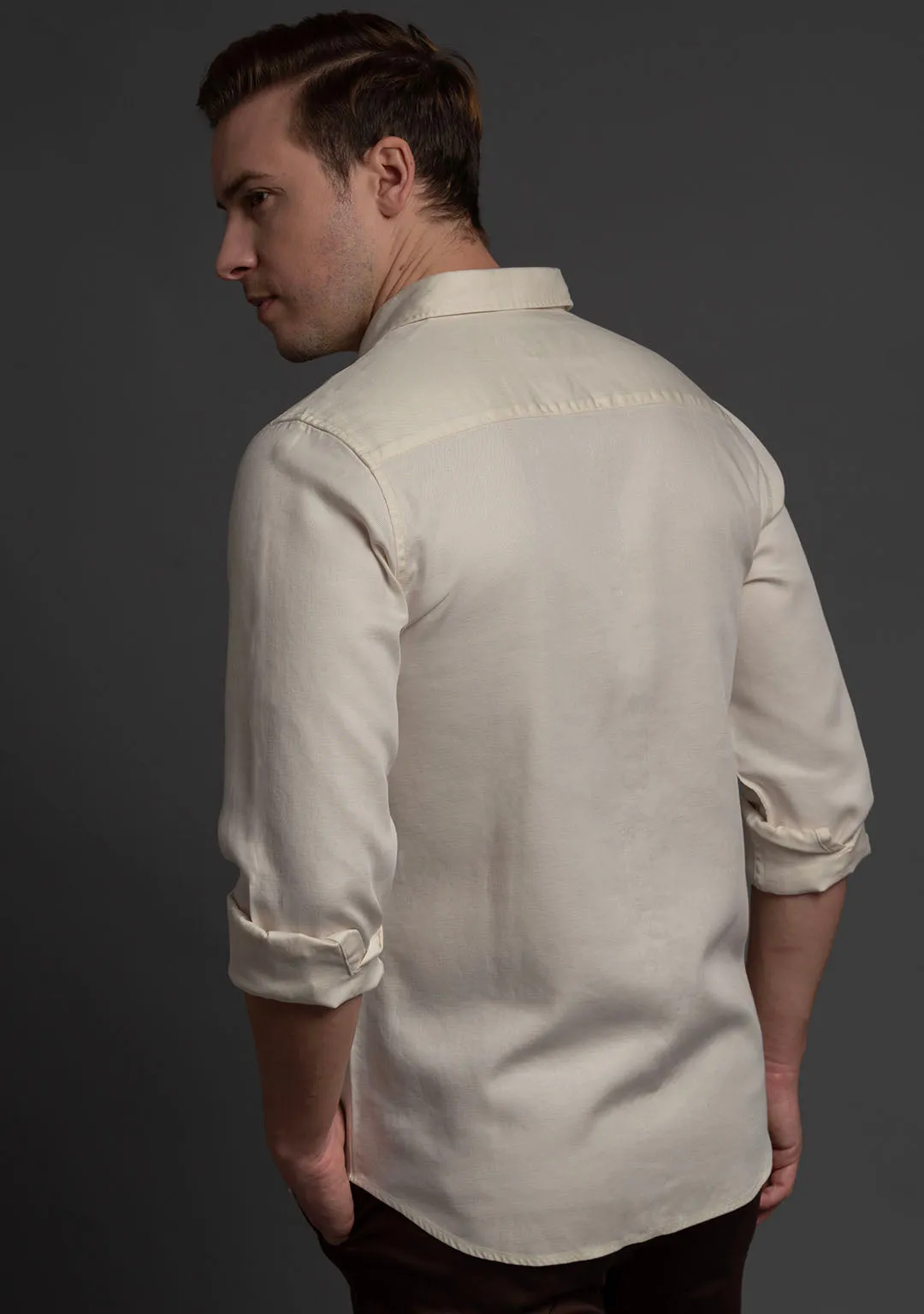 Tencel™ Shirt in Ecru