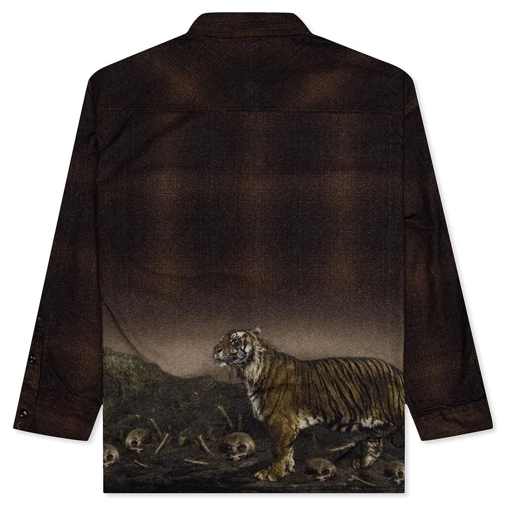 Tigerprint VE SH L/S CO Shirt - Brown