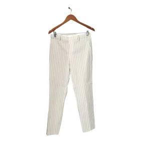 Uniqlo White Striped Elastic-waist Formal Pants | Pre Loved |