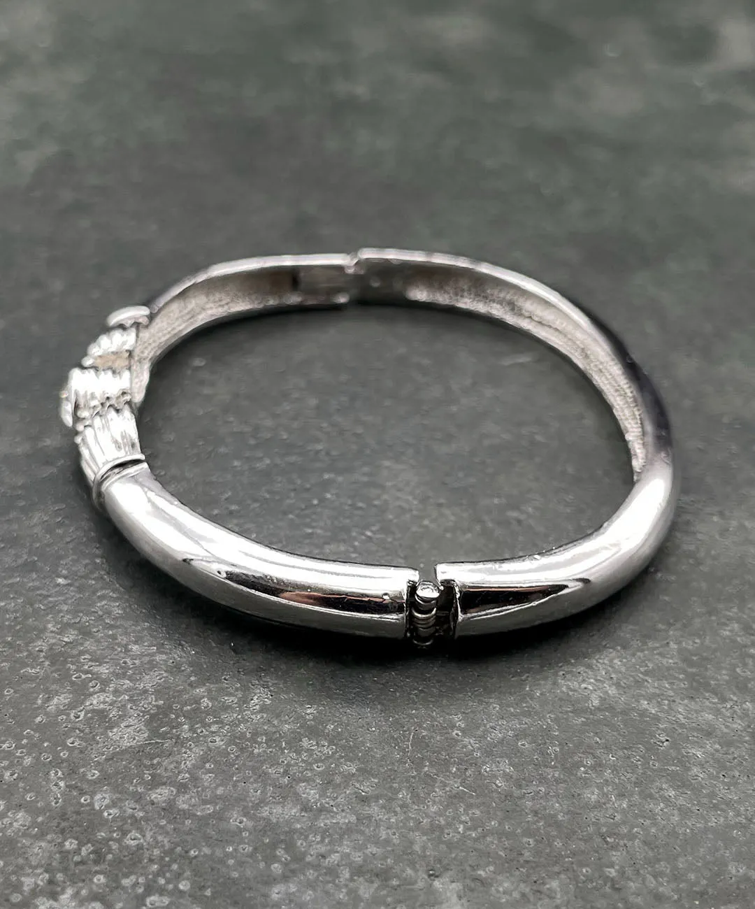 【USA輸入】ヴィンテージ クリア ビジュー バングル/Vintage Clear Bijou Bangle