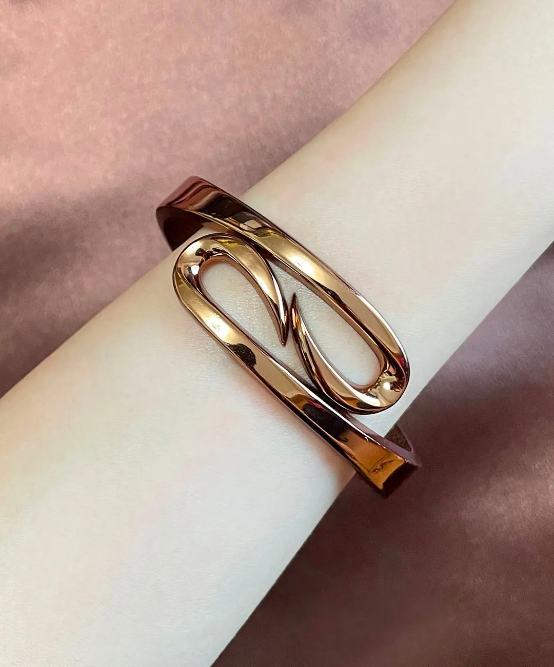 【USA輸入】ヴィンテージ コッパー デザイン バングル/Vintage Copper Swirl Bangle