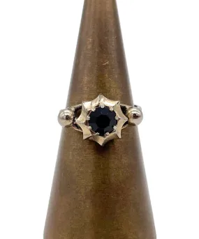 【USA輸入】ヴィンテージ ブラックビジュー リング/Vintage Black Bijou Ring