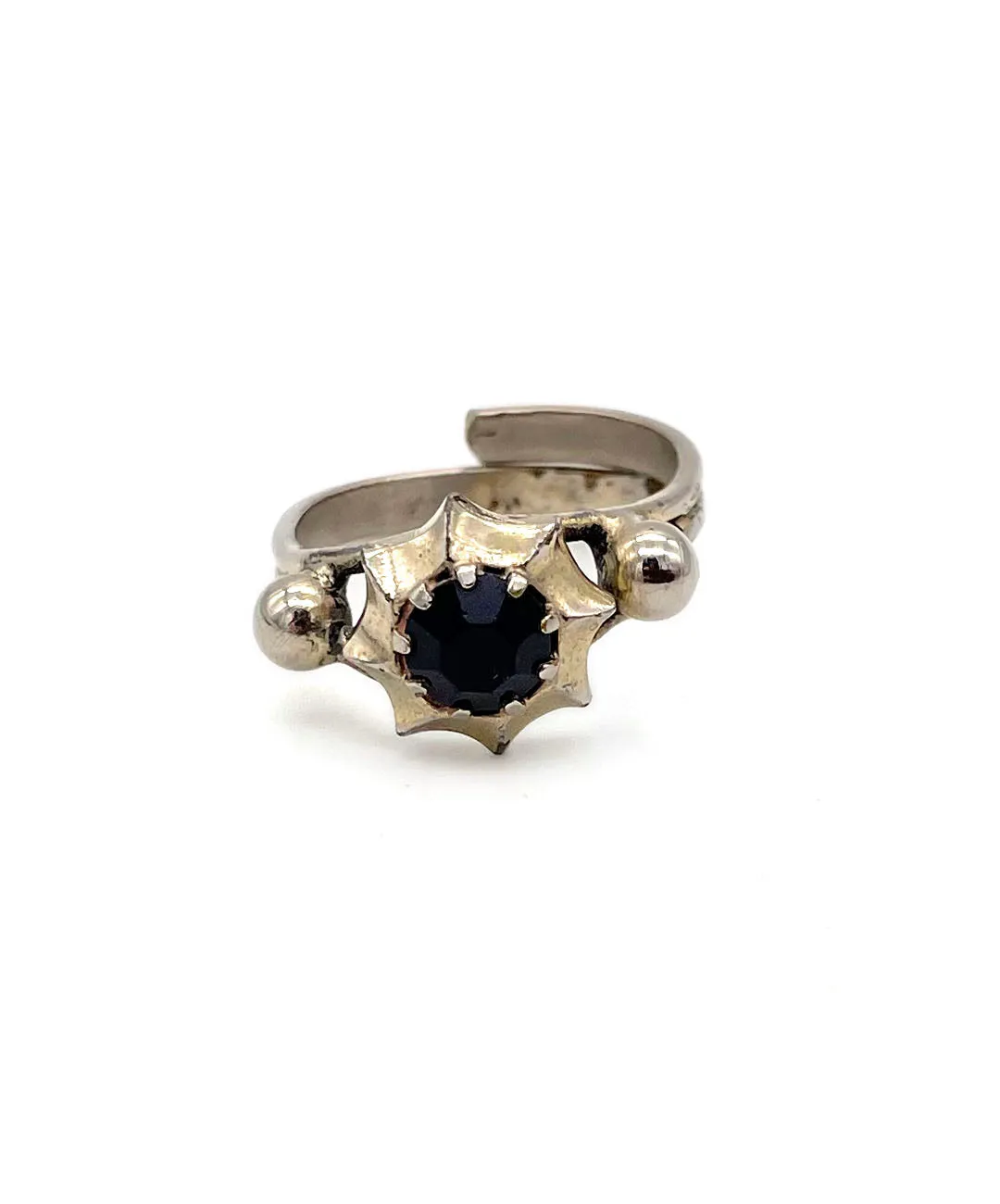 【USA輸入】ヴィンテージ ブラックビジュー リング/Vintage Black Bijou Ring