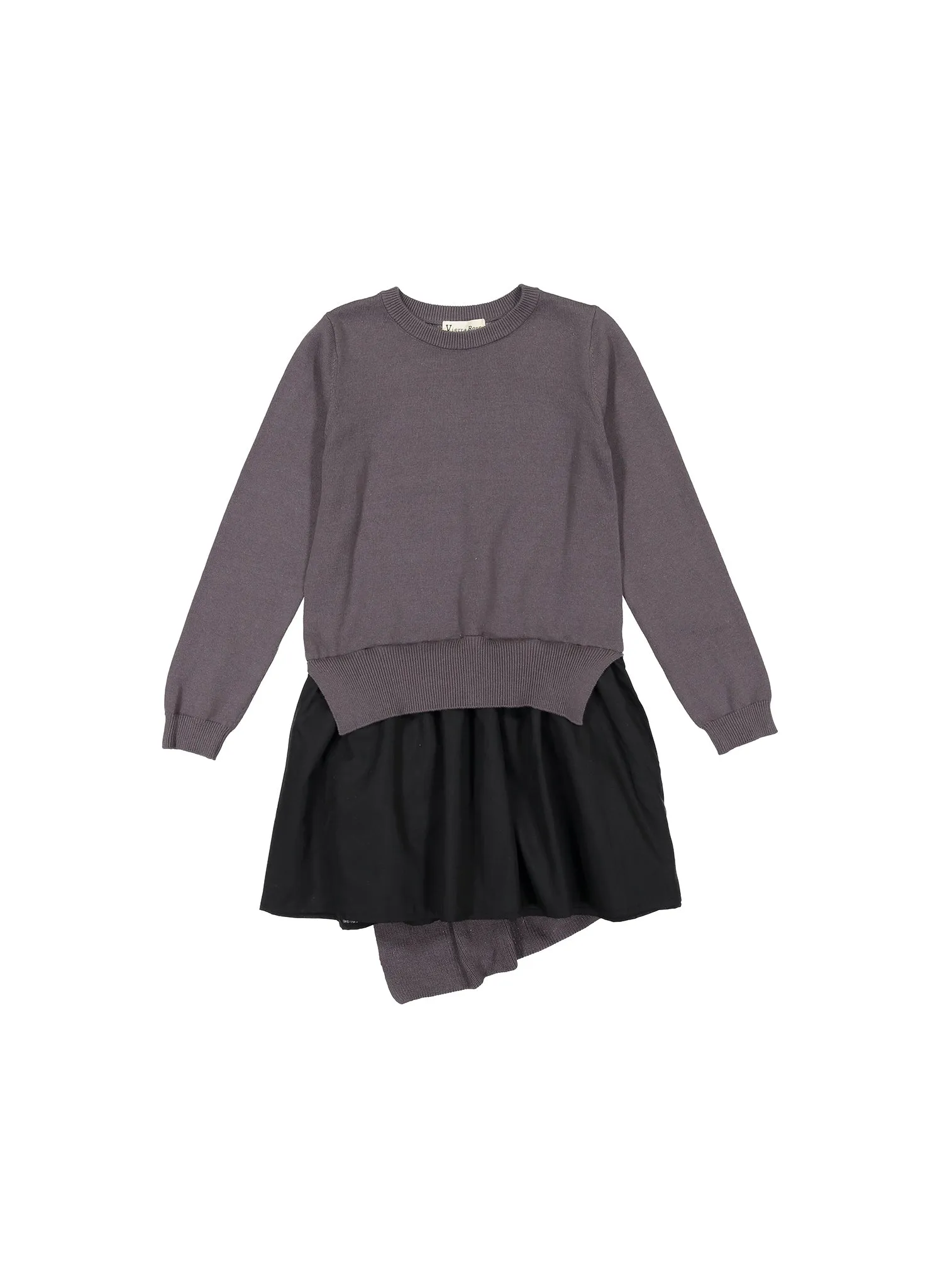 Vierra Rose Kimberly Ruffle Bottom Sweater Dress in Grey