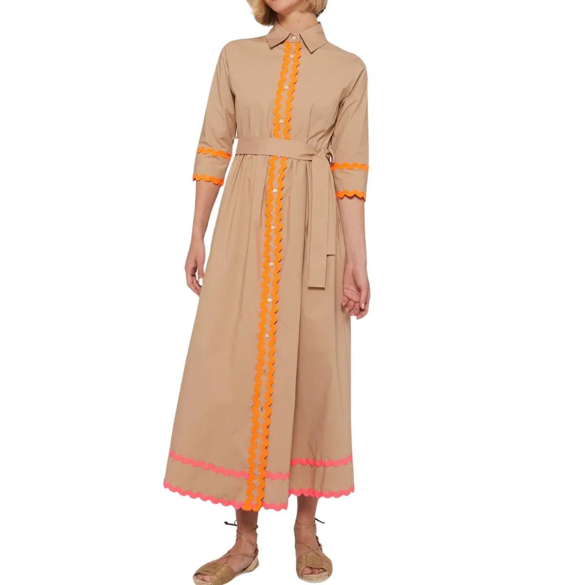 Vilagallo Ric Rac Shirtdress Dress