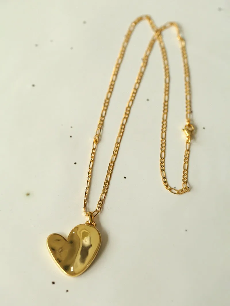 Vintage Heart Pendant Necklace Two Sizes (Purchase Individually)