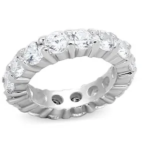 WildKlass 925 Sterling Silver Eternity Ring Silver Women AAA Grade CZ Clear