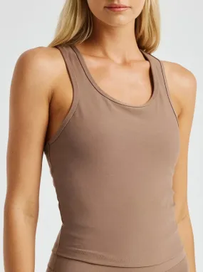 Year Of Ours Stretch Sporty Tank - Taupe