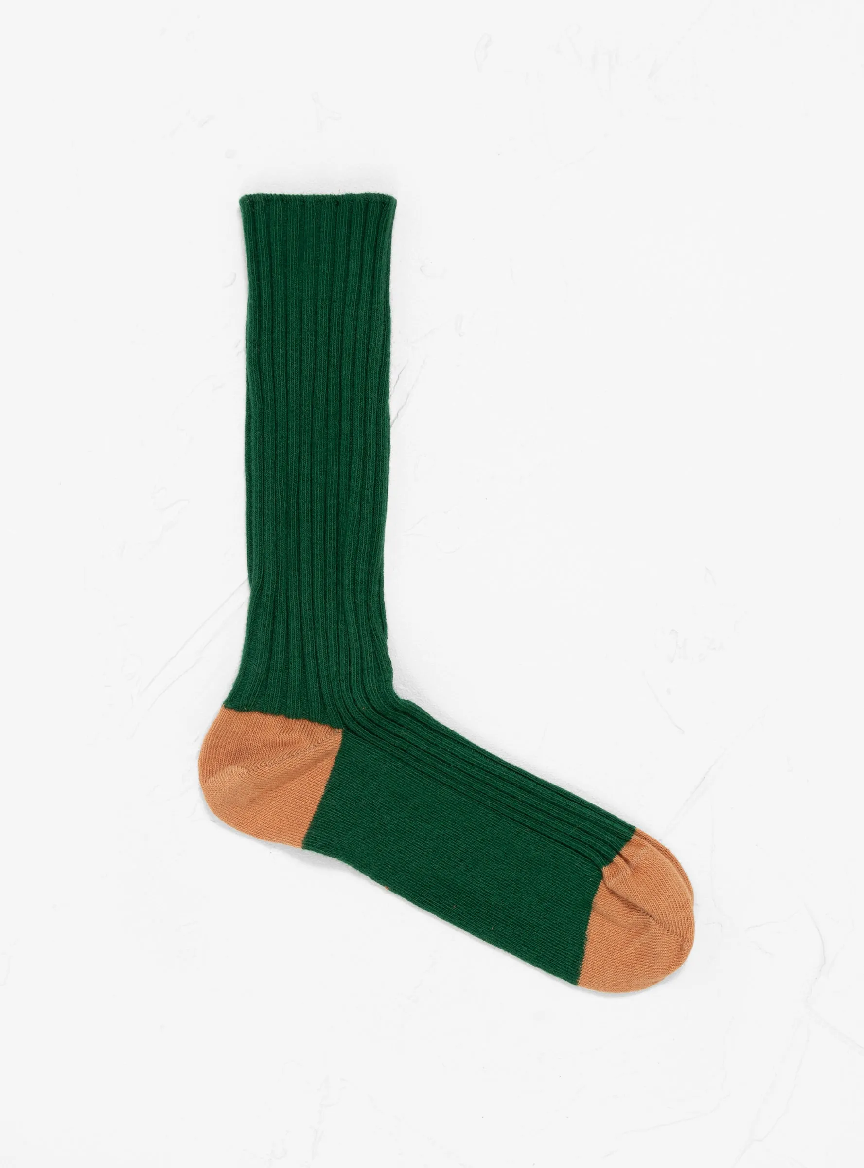 Yvette Socks Artichaut Green & Camel